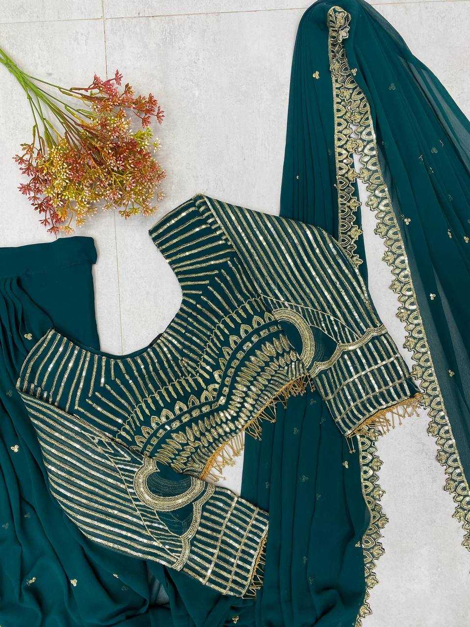 Ynf Georgette RIN141 1954 Sarees Wholesale Fancy Sarees Embroidered Sarees Manufacturer