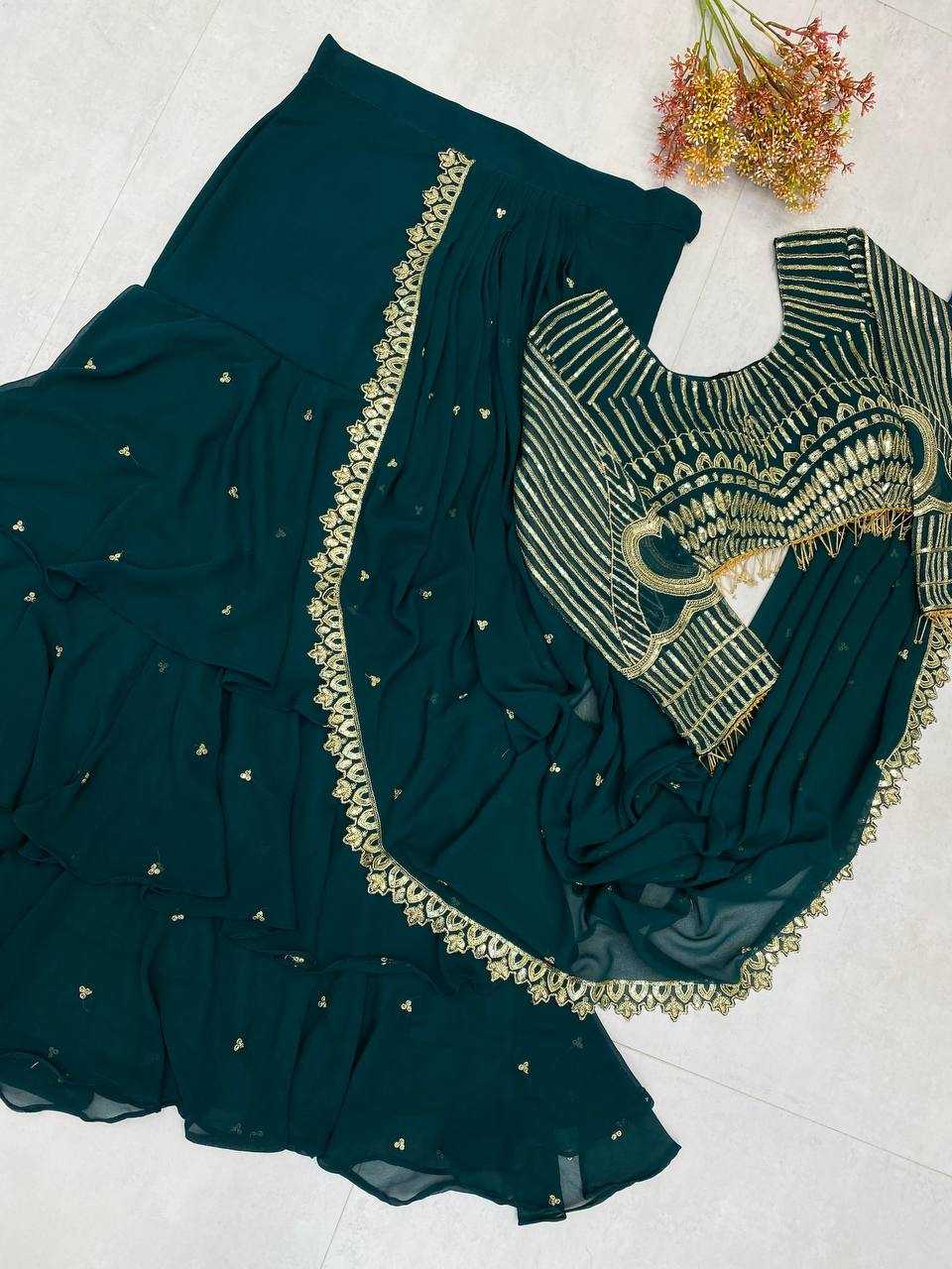 Ynf Georgette RIN141 1954 Sarees Wholesale Fancy Sarees Embroidered Sarees Manufacturer