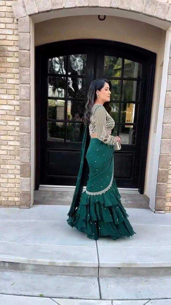 Ynf Georgette RIN141 1954 Sarees Wholesale Fancy Sarees Embroidered Sarees Manufacturer