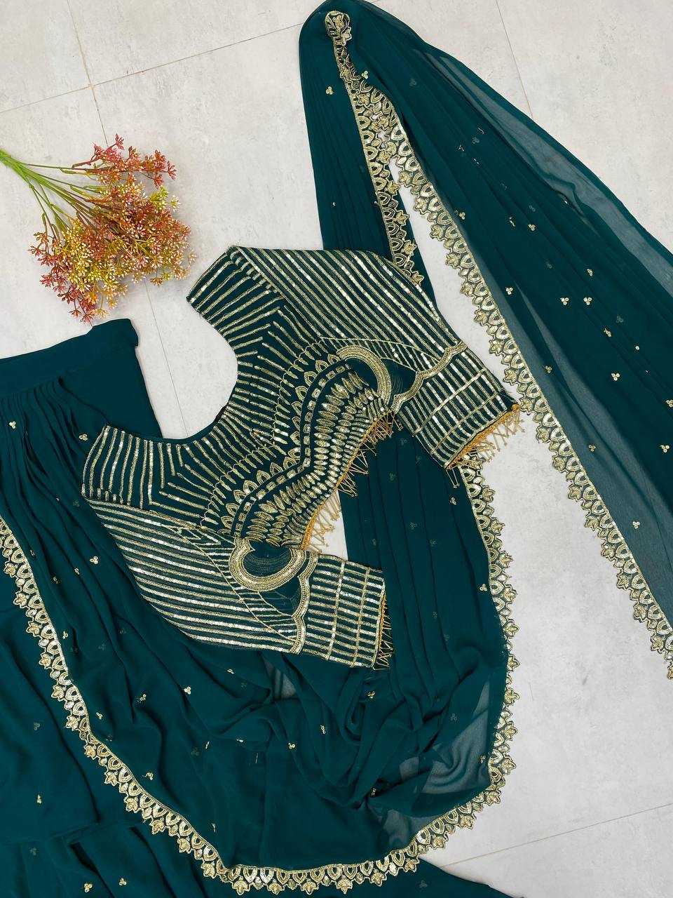 Ynf Georgette RIN141 1954 Sarees Wholesale Fancy Sarees Embroidered Sarees Manufacturer
