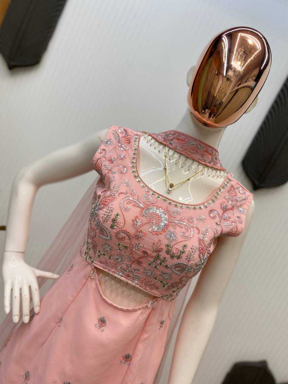 Ynf Georgette RIN141 1959 Suits & Dresses Wedding Collections Festive Collections Wholesale Embroidery Suits Palazzo Suit Georgette Suit Manufacturer