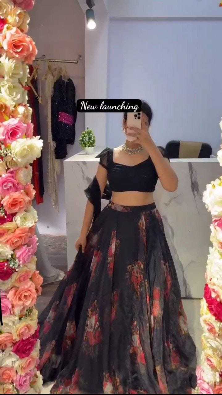 Ynf Georgette RIN157 1063 Lehengas Wedding Collections Plus Size Collections Wholesale Designer Lehenga Printed Lehenga Georgette Lehenga Manufacturer