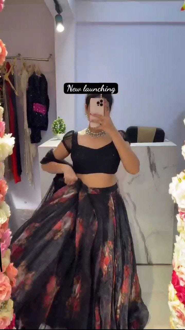 Ynf Georgette RIN157 1063 Lehengas Wedding Collections Plus Size Collections Wholesale Designer Lehenga Printed Lehenga Georgette Lehenga Manufacturer