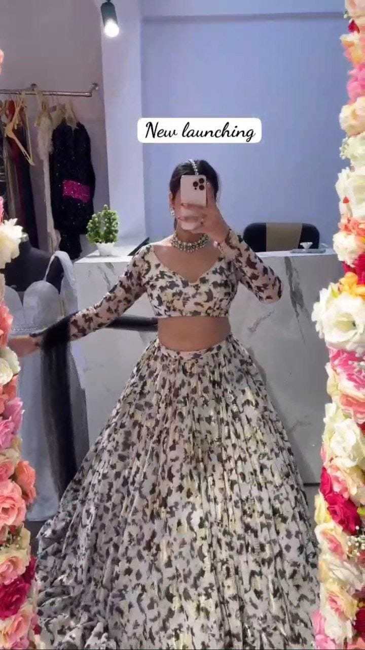 Ynf Georgette RIN157 1065 Lehengas Festive Collections Plus Size Collections Wholesale Designer Lehenga Choli Georgette Lehenga Onam Collections Manufacturer