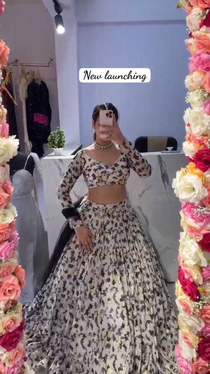 Ynf Georgette RIN157 1065 Lehengas Festive Collections Plus Size Collections Wholesale Designer Lehenga Choli Georgette Lehenga Onam Collections Manufacturer