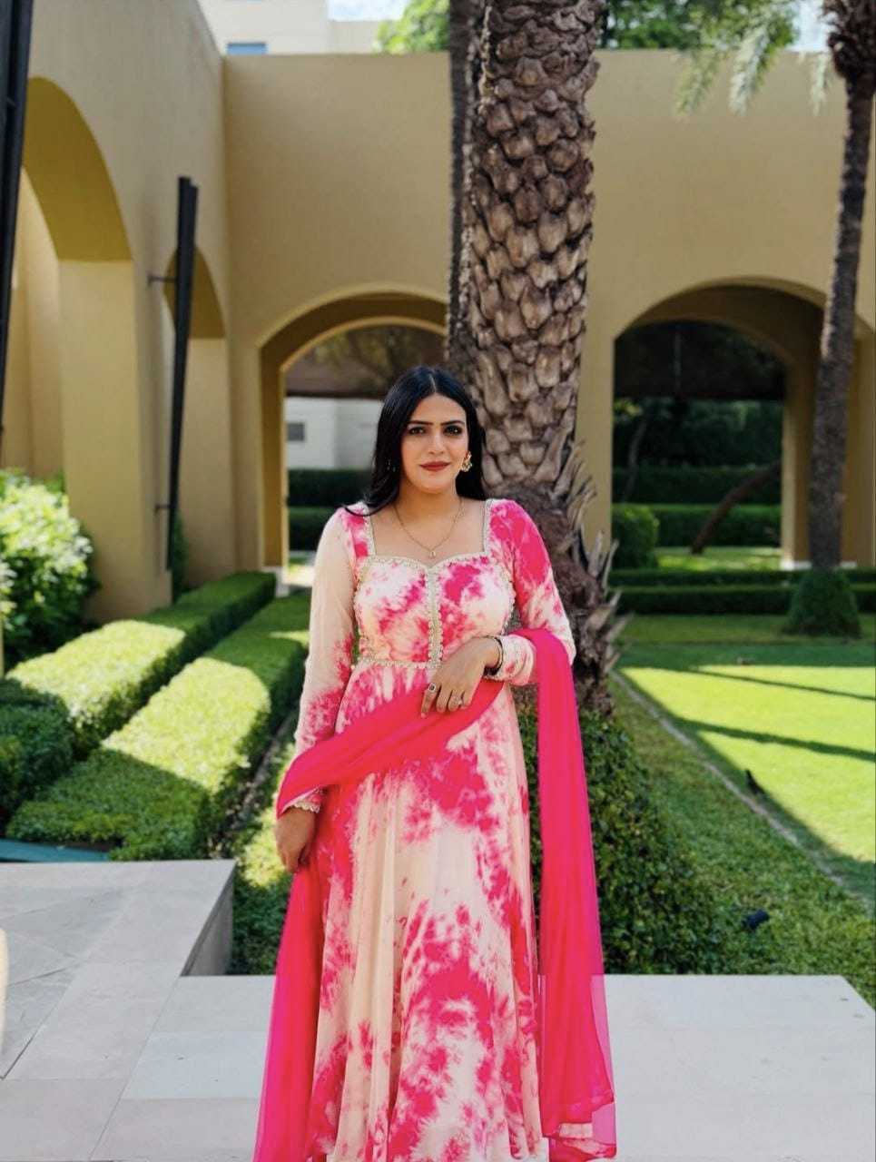 Ynf Georgette RIN157 189 Gowns Plus Size Collections Wholesale Party Gowns Georgette Gown Designer Gowns Manufacturer