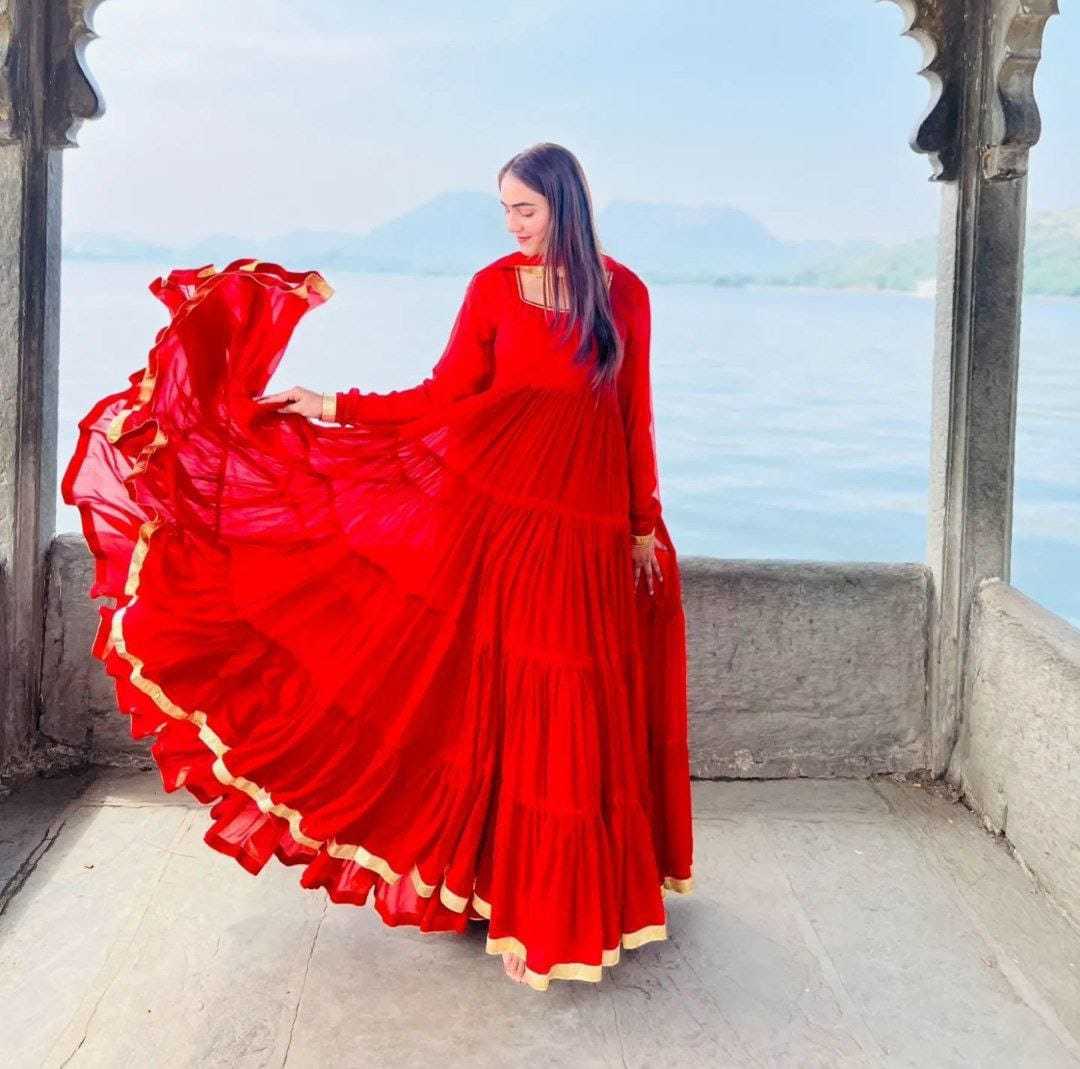 Ynf Georgette RIN157 2065 Gowns Wedding Collections Festive Collections Wholesale Georgette Gown Wedding Gown Designer Gowns Manufacturer
