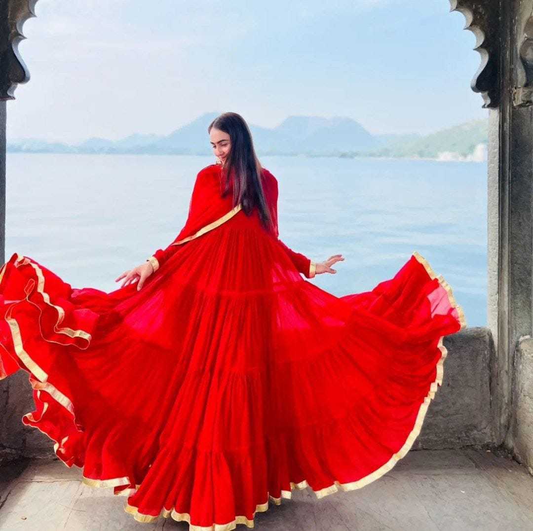 Ynf Georgette RIN157 2065 Gowns Wedding Collections Festive Collections Wholesale Georgette Gown Wedding Gown Designer Gowns Manufacturer