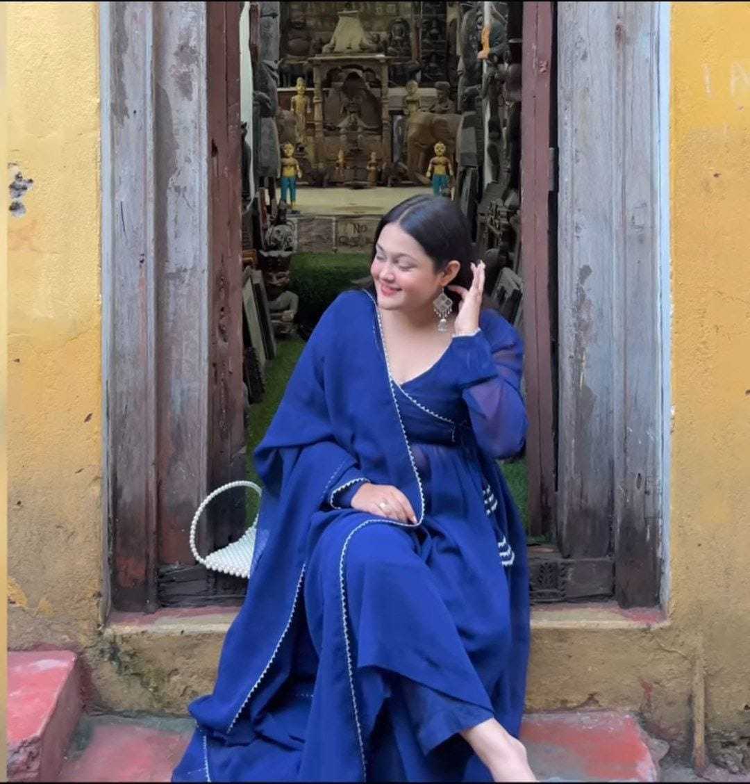 Ynf Georgette RIN157 2071 Gowns Wedding Collections Plus Size Collections Wholesale Georgette Gown Wedding Gown Designer Gowns Manufacturer