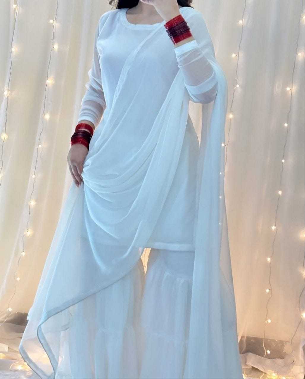 Ynf Georgette RIN157 2074 Suits & Dresses Festive Collections Plus Size Collections Wholesale Sharara Salwar Suits Georgette Suit Onam Collections Manufacturer