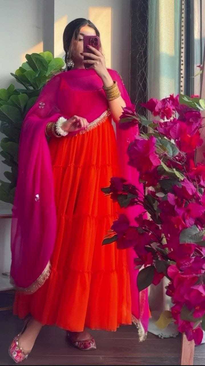 Ynf Georgette RIN157 2082 Gowns Wedding Collections Plus Size Collections Wholesale Party Gowns Georgette Gown Wedding Gown Manufacturer
