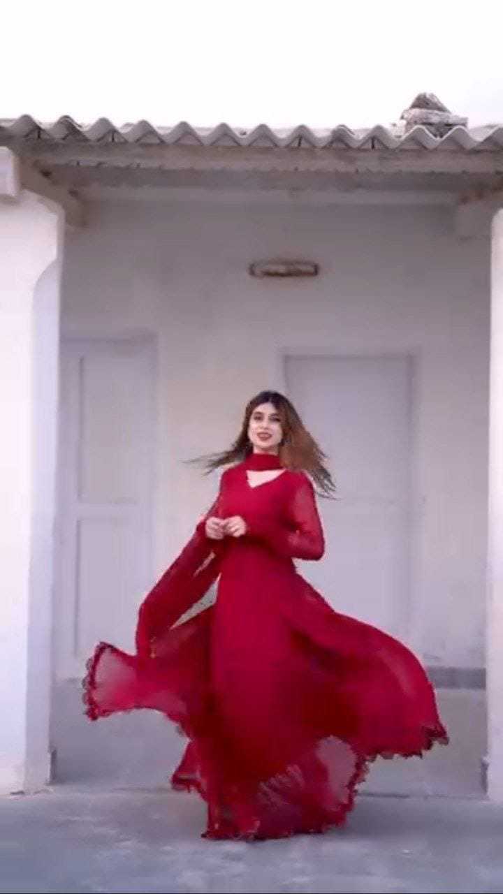 Ynf Georgette RIN157 2084 Gowns Wedding Collections Plus Size Collections Wholesale Georgette Gown Designer Gowns Honeymoon Ethnic Wear Manufacturer