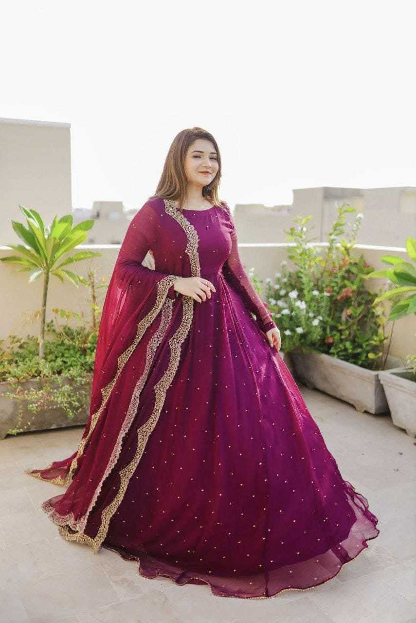 Ynf Georgette RIN157 2087 Gowns Wedding Collections Plus Size Collections Wholesale Georgette Gown Wedding Gown Designer Gowns Manufacturer