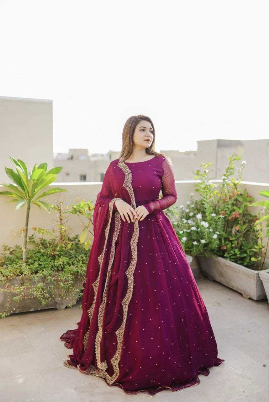 Ynf Georgette RIN157 2087 Gowns Wedding Collections Plus Size Collections Wholesale Georgette Gown Wedding Gown Designer Gowns Manufacturer