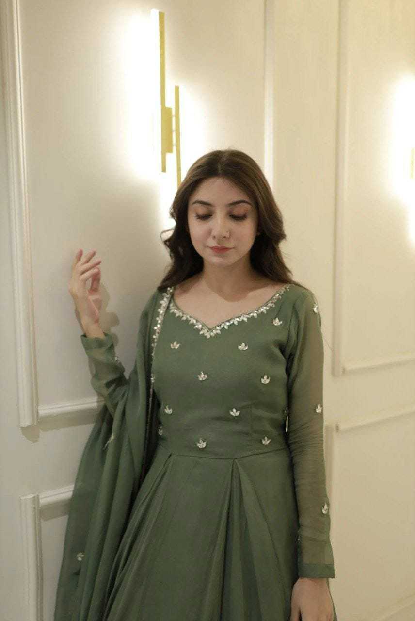 Ynf Georgette RIN157 2098 Gowns Plus Size Collections Wholesale Georgette Gown Wedding Gown Designer Gowns Manufacturer