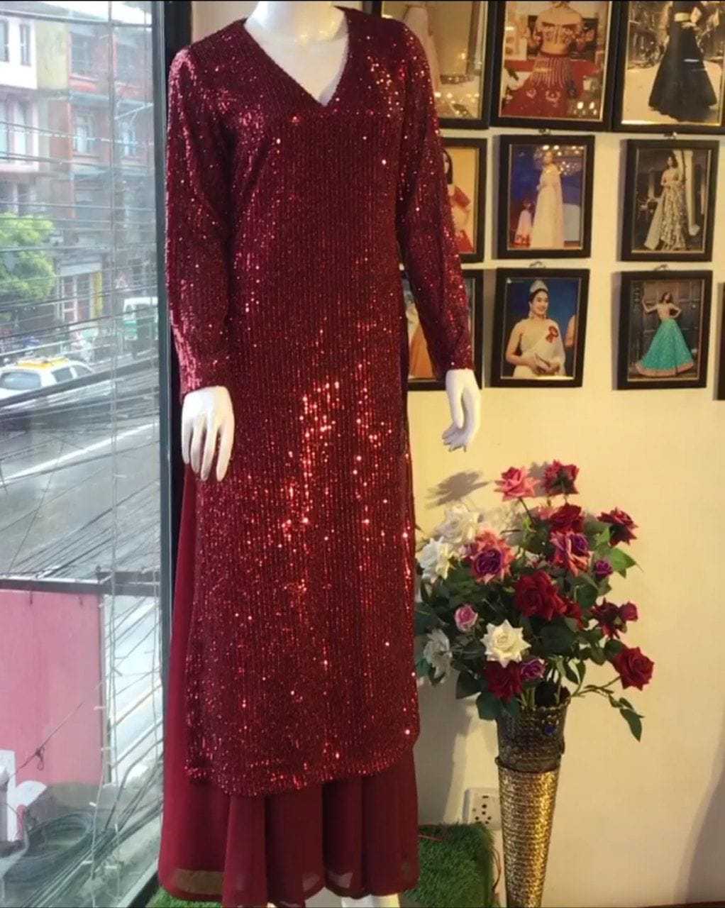 Ynf Georgette RIN157 3188 Suits & Dresses Wedding Collections Festive Collections Wholesale Palazzo Suit Georgette Suit Designer Suits Manufacturer