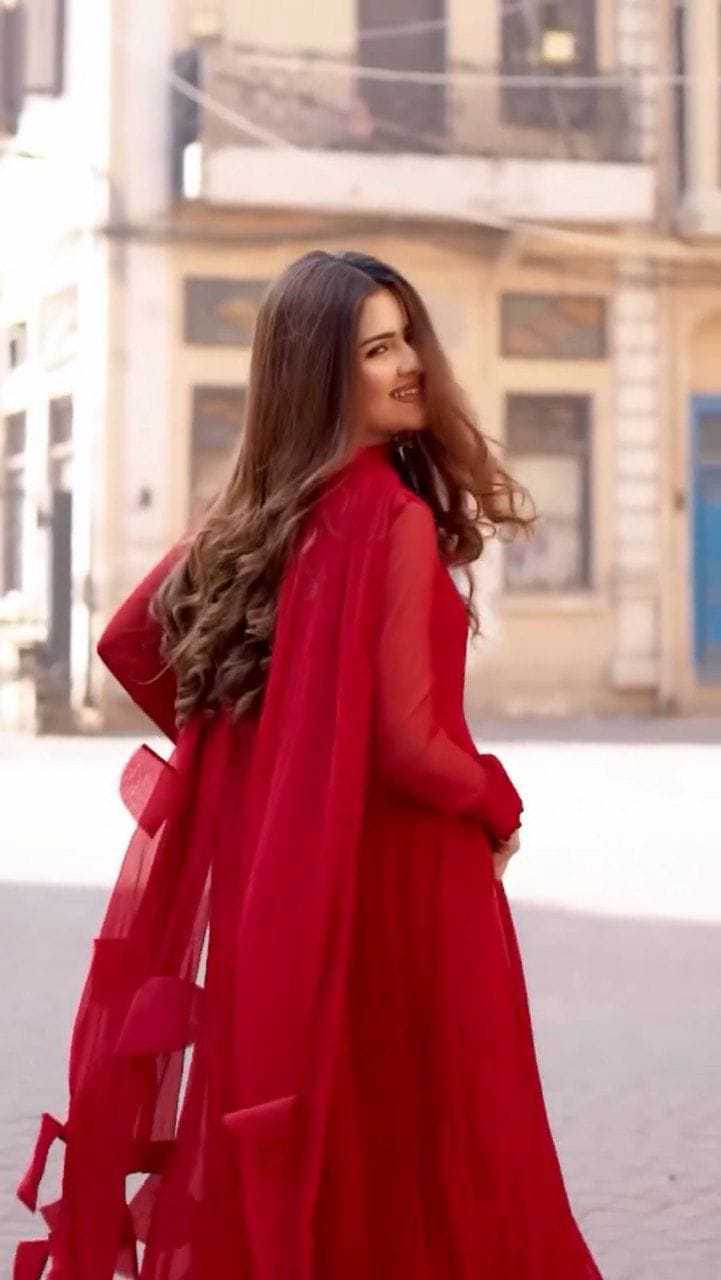 Ynf Georgette RIN157 3193 Gowns Festive Collections Plus Size Collections Wholesale Georgette Gown Wedding Gown Red Gown Manufacturer