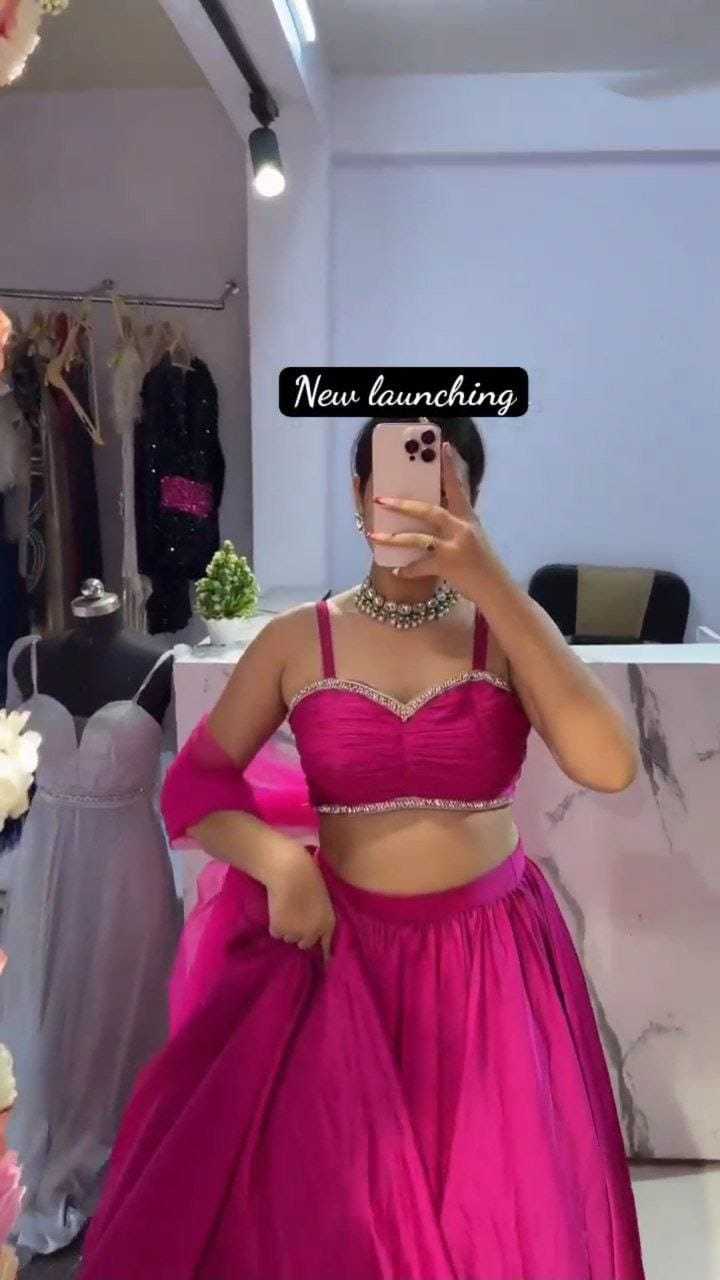 Ynf Georgette RIN157 5234 Lehengas Festive Collections Plus Size Collections Wholesale Designer Lehenga Georgette Lehenga Pink Lehenga Manufacturer