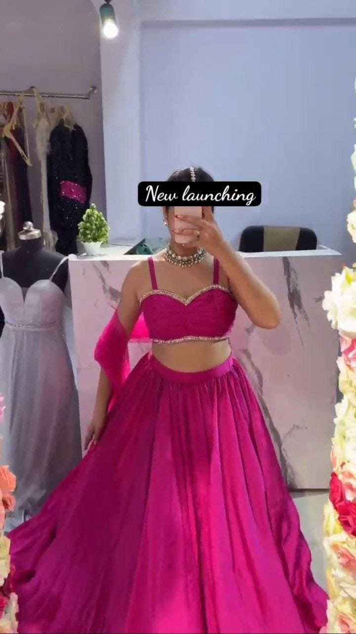 Ynf Georgette RIN157 5234 Lehengas Festive Collections Plus Size Collections Wholesale Designer Lehenga Georgette Lehenga Pink Lehenga Manufacturer