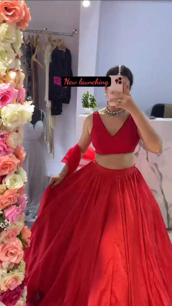 Ynf Georgette RIN157 5252 Lehengas Plus Size Collections Wholesale Wedding Lehenga Georgette Lehenga Red Lehenga Manufacturer