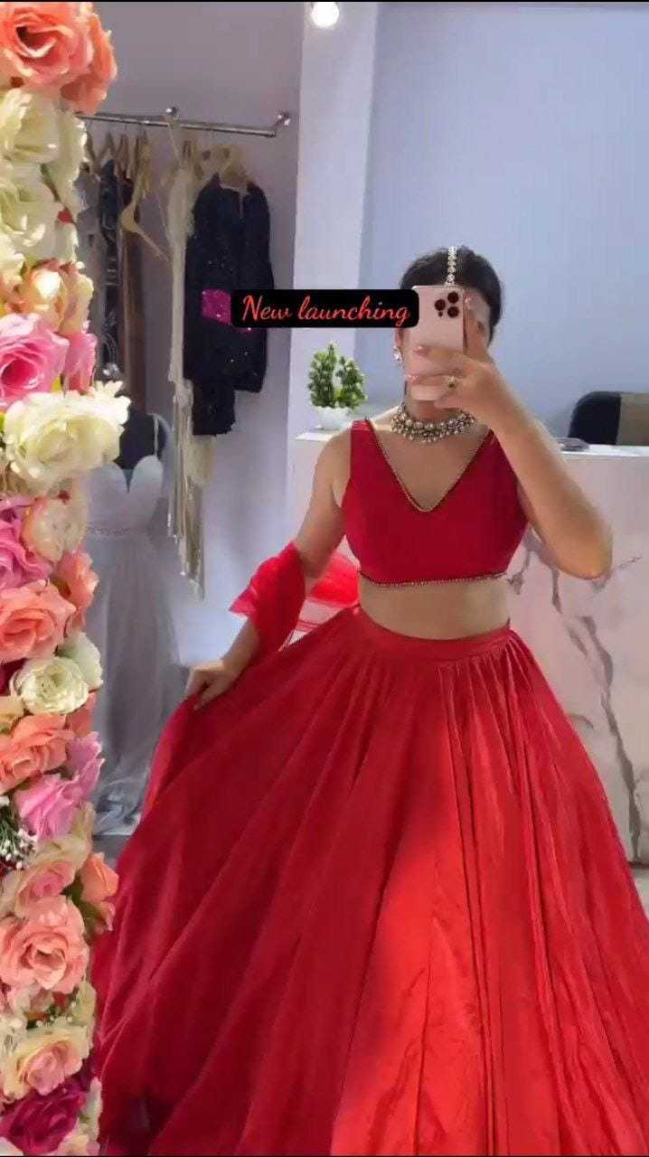 Ynf Georgette RIN157 5252 Lehengas Plus Size Collections Wholesale Wedding Lehenga Georgette Lehenga Red Lehenga Manufacturer