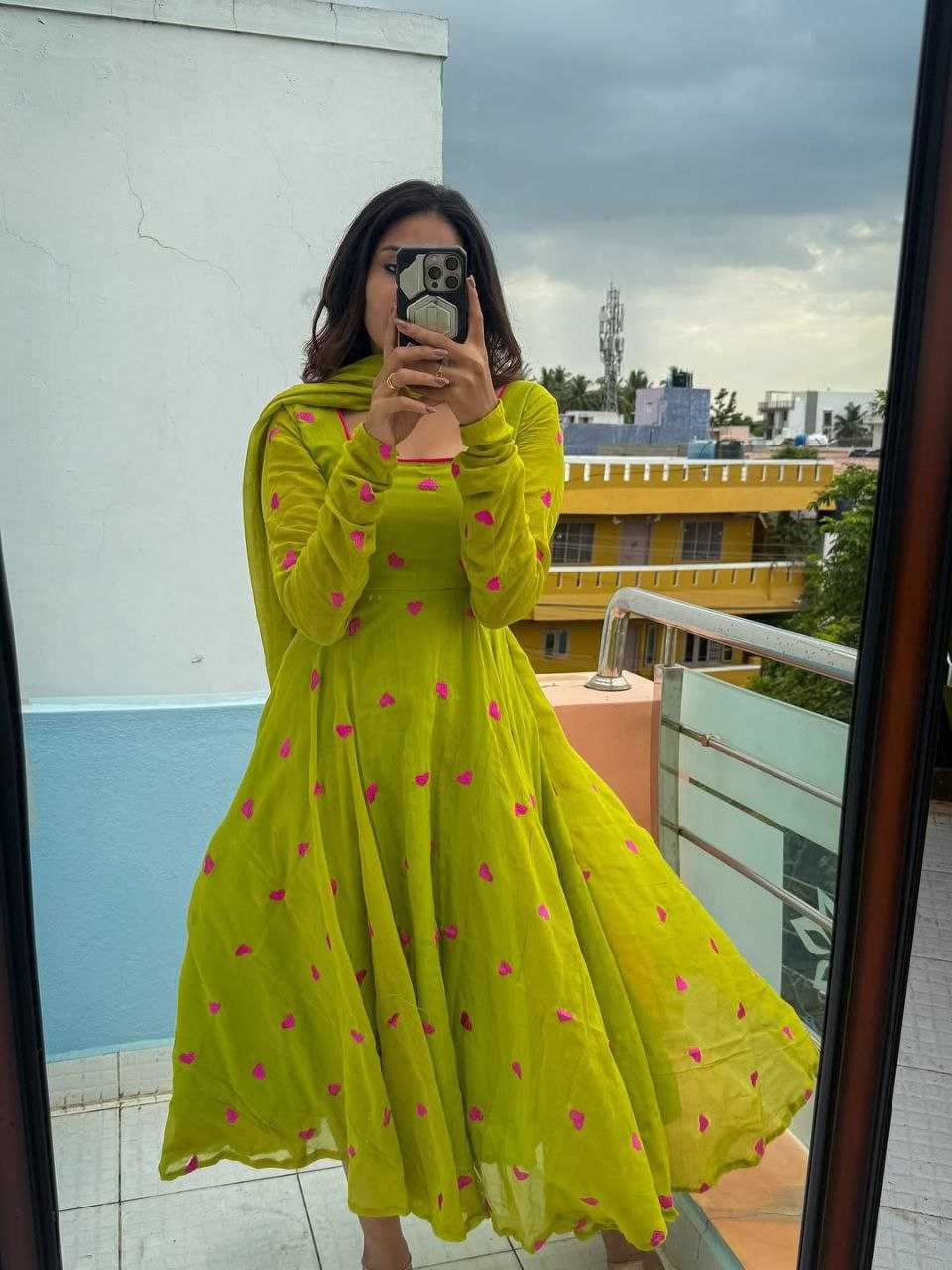 Ynf Georgette RIN161 umbrella Gowns Wholesale Printed Gowns Anarkali Gown Georgette Gown Manufacturer