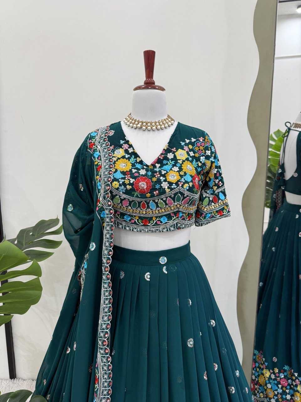 Ynf Georgette RIN162 358 Lehengas Wholesale Fancy Lehenga Wedding Lehenga Embroidered Lehenga Manufacturer