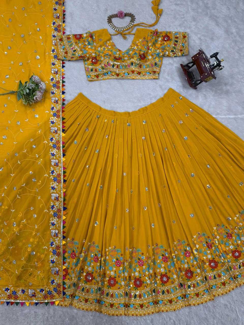 Ynf Georgette RIN162 358 Lehengas Wholesale Fancy Lehenga Wedding Lehenga Embroidered Lehenga Manufacturer