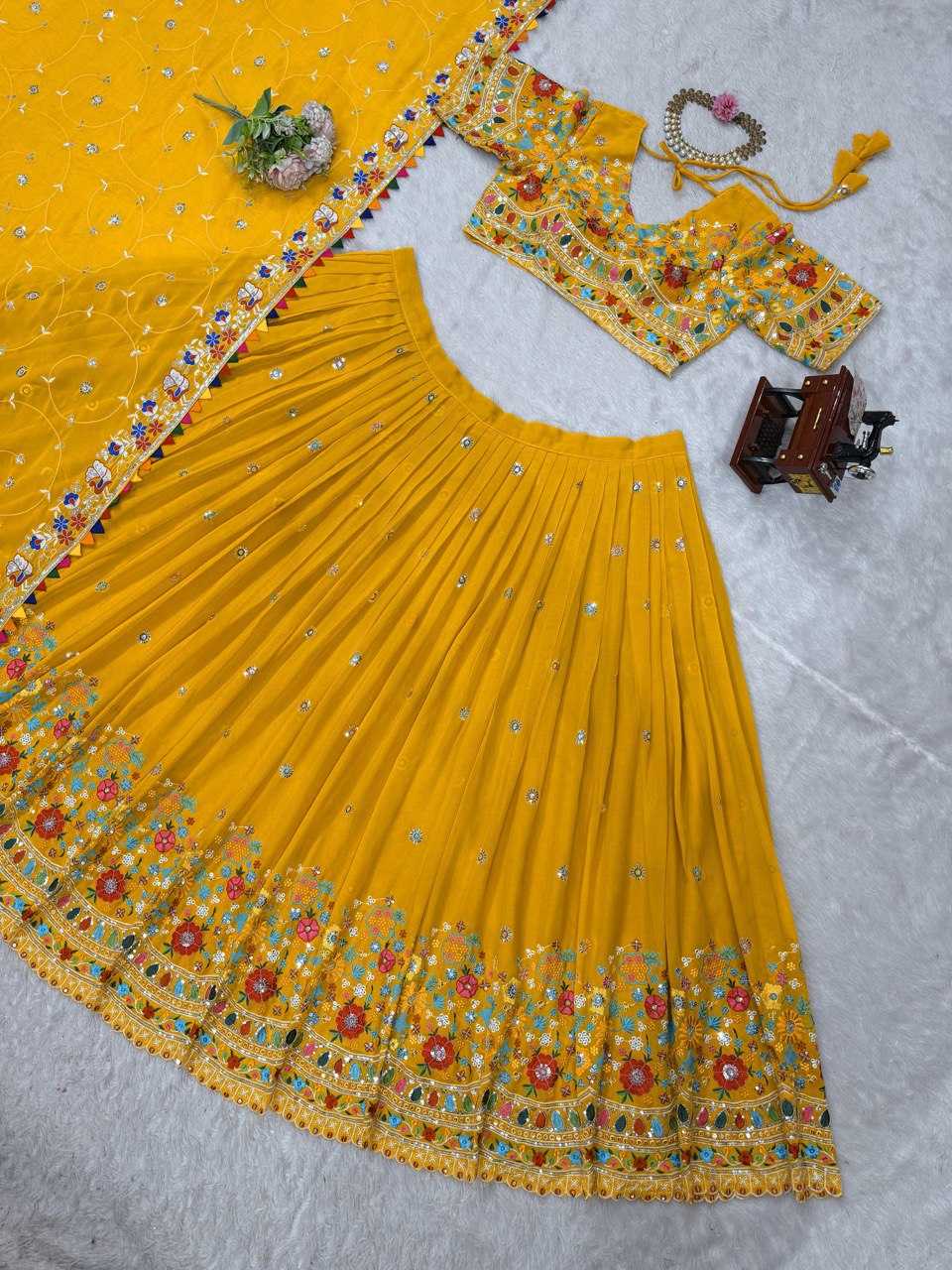 Ynf Georgette RIN162 358 Lehengas Wholesale Fancy Lehenga Wedding Lehenga Embroidered Lehenga Manufacturer