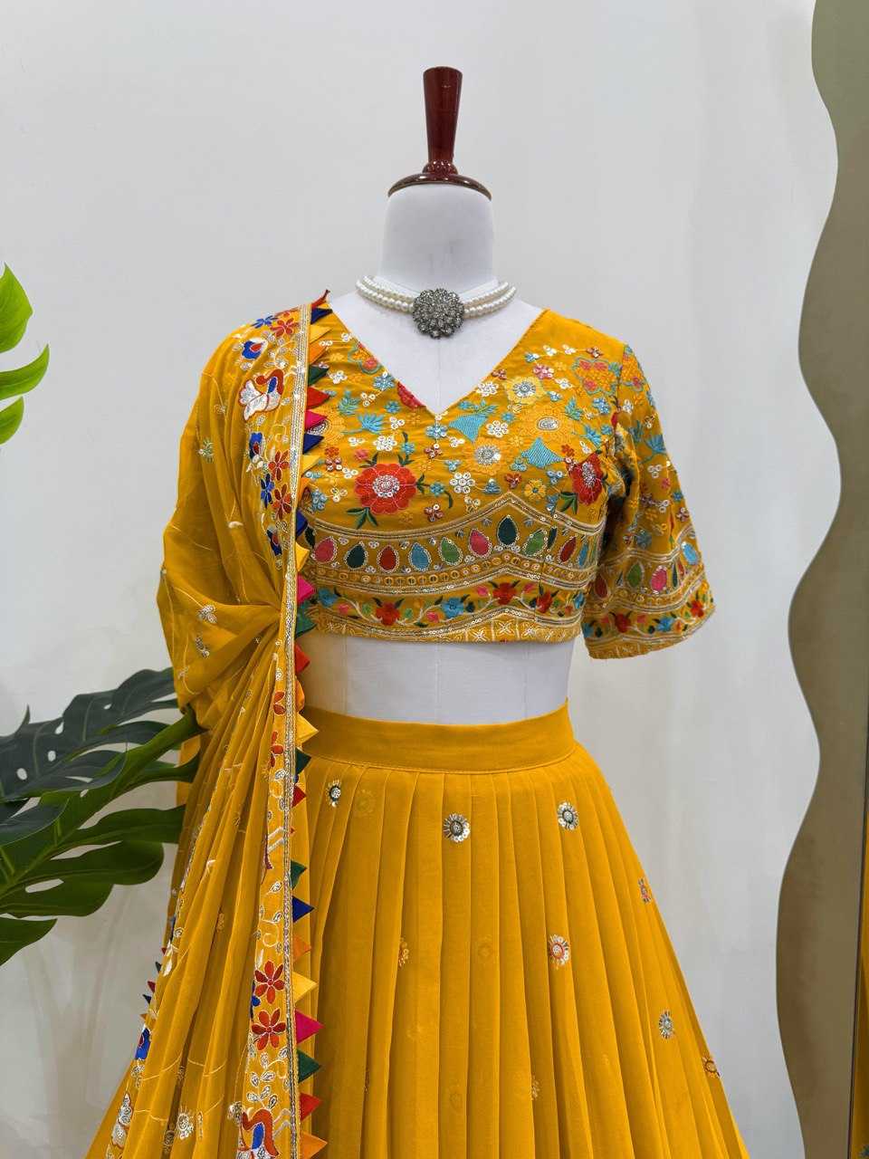 Ynf Georgette RIN162 358 Lehengas Wholesale Fancy Lehenga Wedding Lehenga Embroidered Lehenga Manufacturer