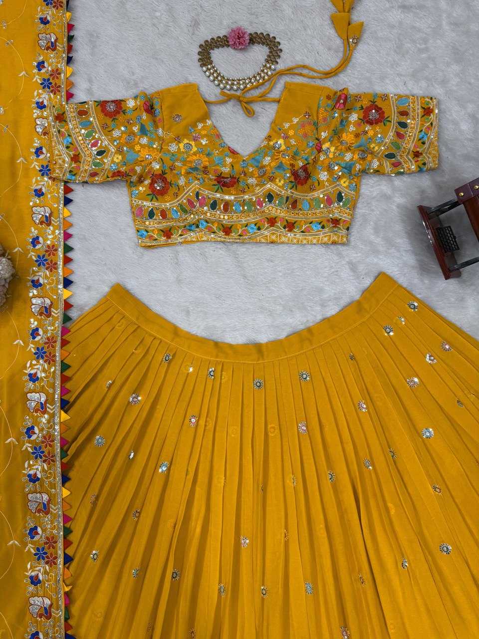 Ynf Georgette RIN162 358 Lehengas Wholesale Fancy Lehenga Wedding Lehenga Embroidered Lehenga Manufacturer