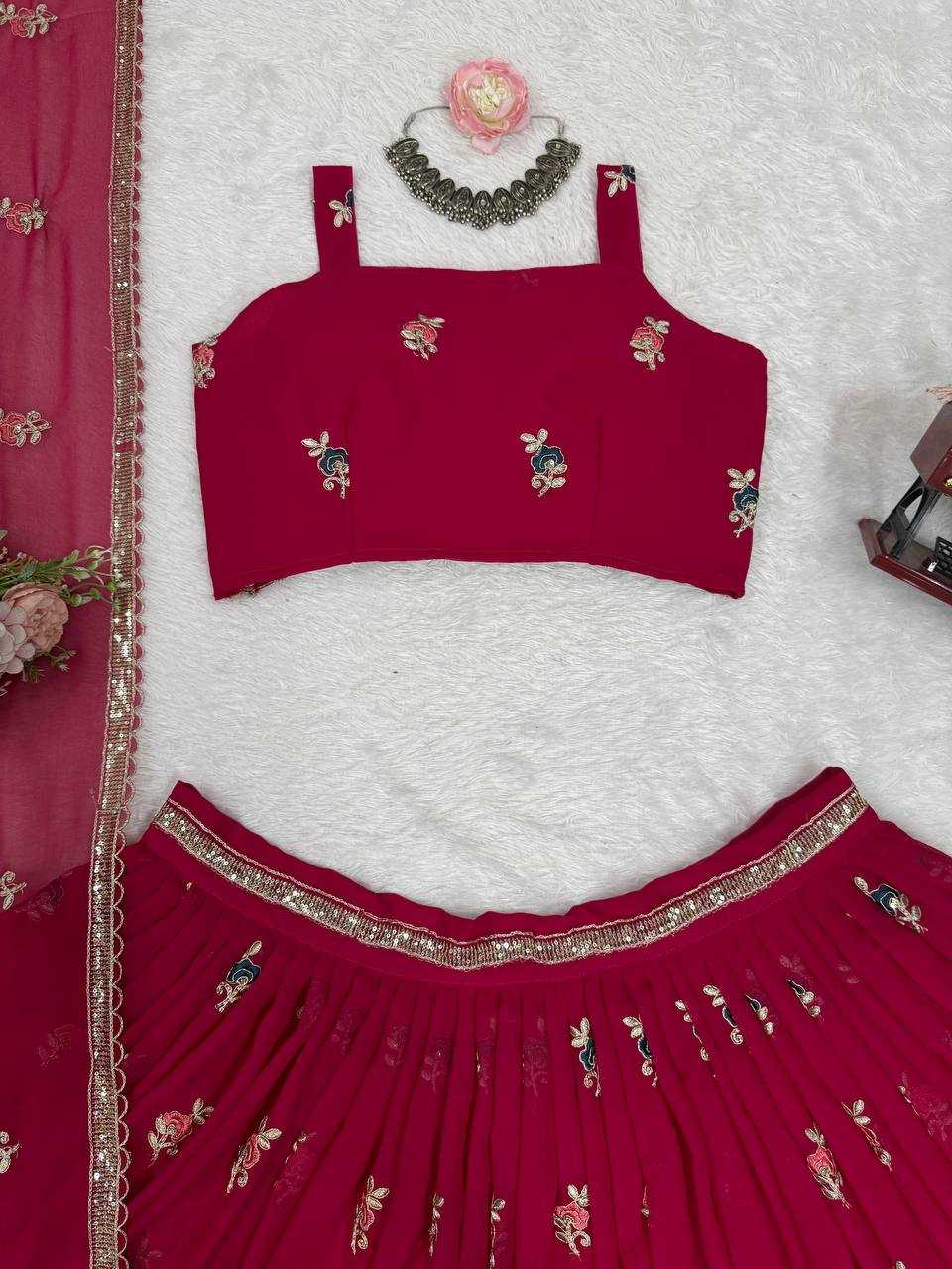 Ynf Georgette RIN162 364 Lehengas Wholesale Fancy Lehenga Embroidered Lehenga Georgette Lehenga Manufacturer