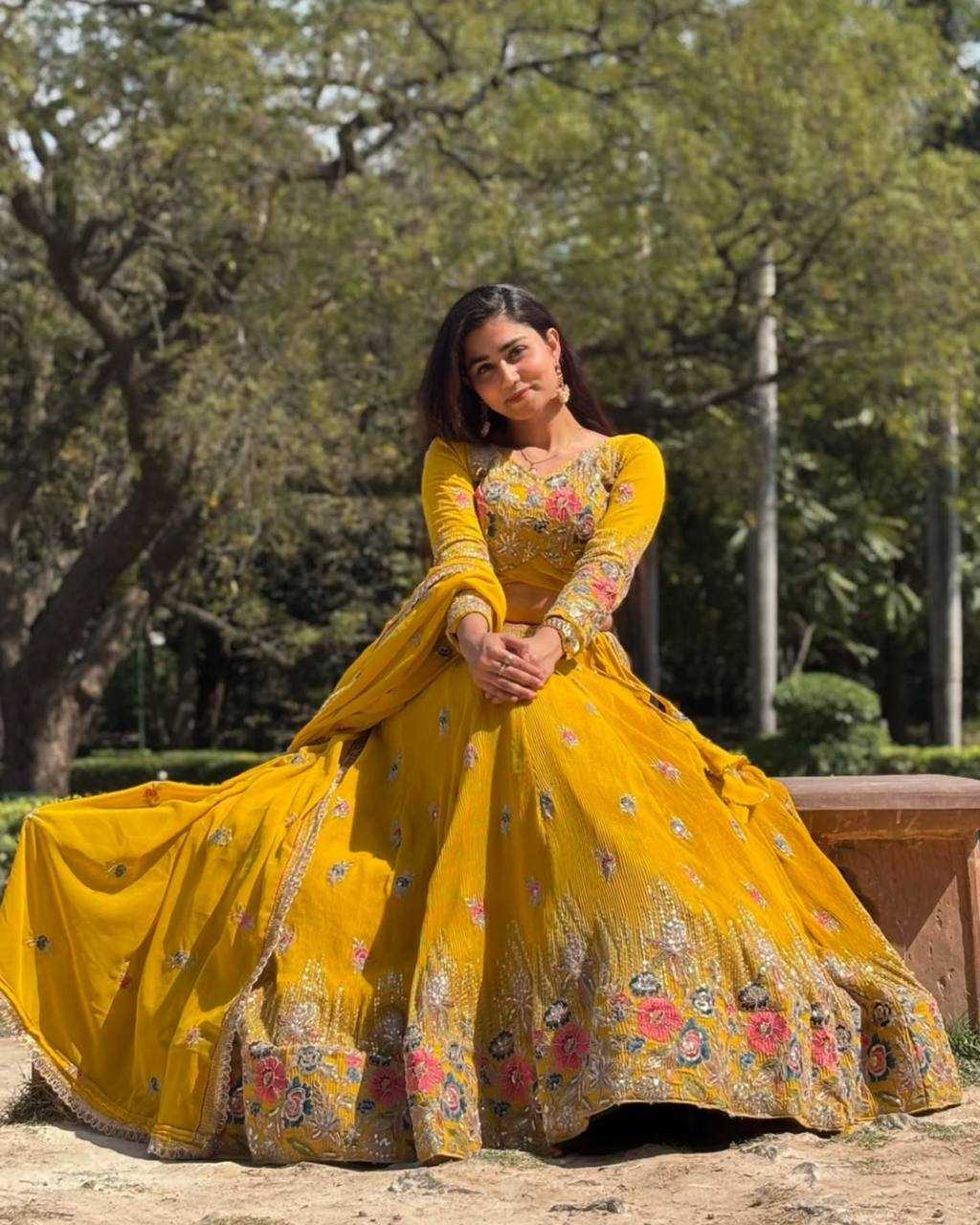 Ynf Georgette RIN162 364 Lehengas Wholesale Fancy Lehenga Embroidered Lehenga Georgette Lehenga Manufacturer