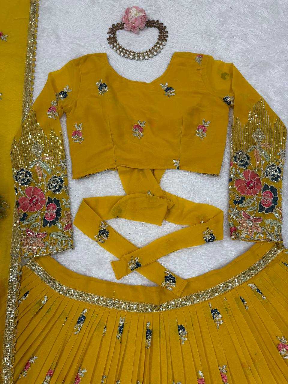 Ynf Georgette RIN162 364 Lehengas Wholesale Fancy Lehenga Embroidered Lehenga Georgette Lehenga Manufacturer