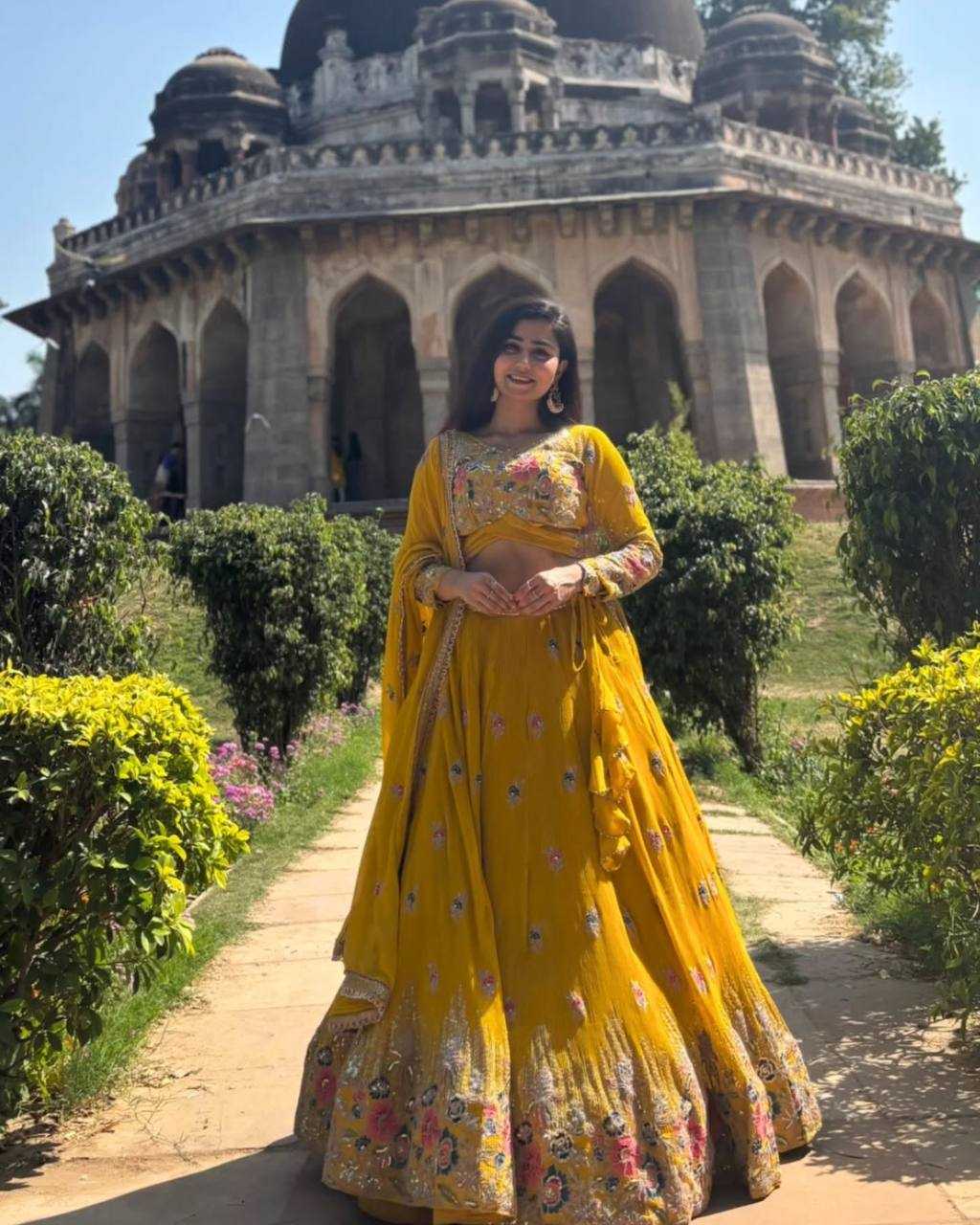 Ynf Georgette RIN162 364 Lehengas Wholesale Fancy Lehenga Embroidered Lehenga Georgette Lehenga Manufacturer