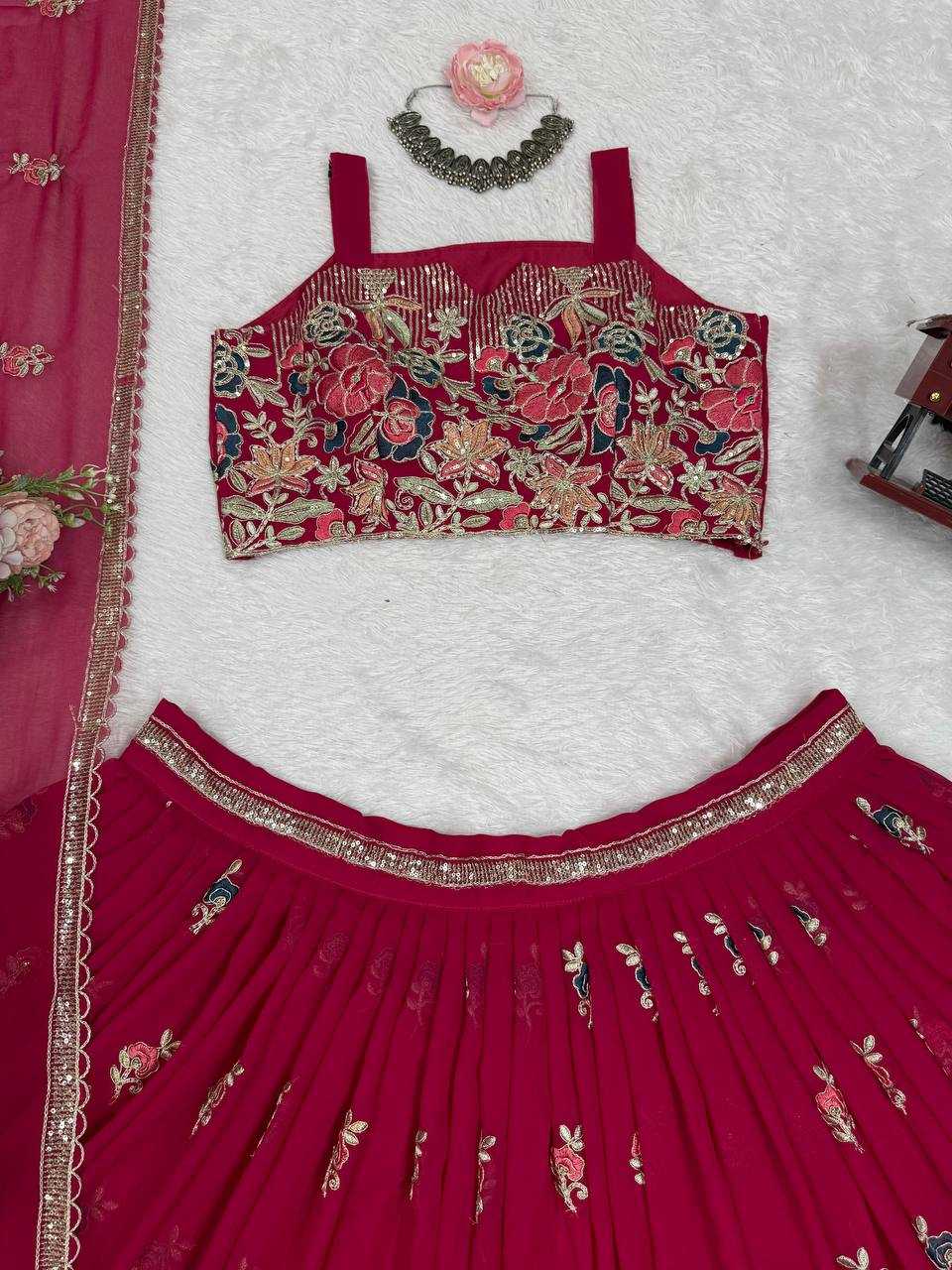 Ynf Georgette RIN162 364 Lehengas Wholesale Fancy Lehenga Embroidered Lehenga Georgette Lehenga Manufacturer