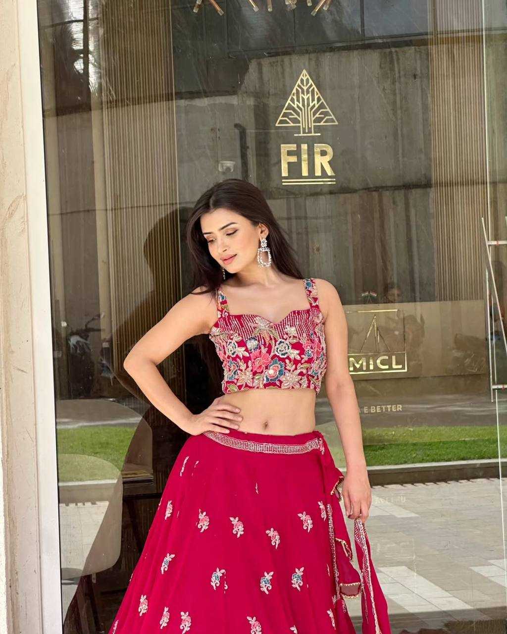 Ynf Georgette RIN162 364 Lehengas Wholesale Fancy Lehenga Embroidered Lehenga Georgette Lehenga Manufacturer