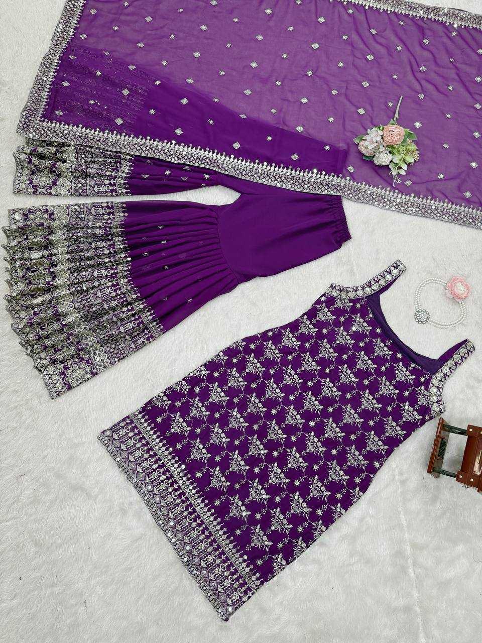 Ynf Georgette RIN162 5892 Suits & Dresses Wholesale Sharara Salwar Suits Embroidery Suits Georgette Suit Manufacturer