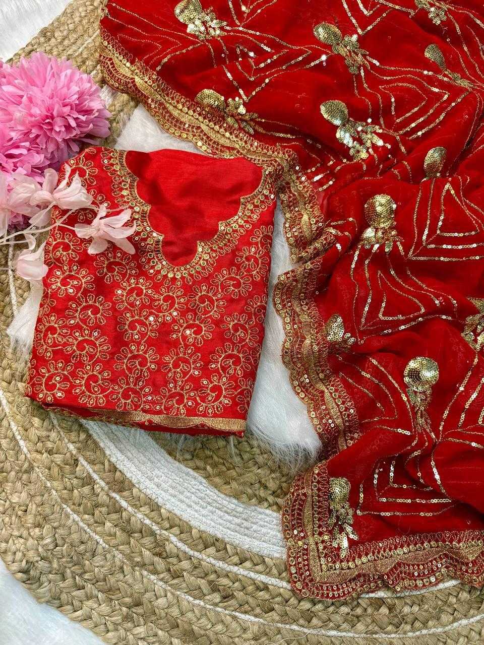 Ynf Georgette RIN164 URVASHI Sarees Wedding Collections Bollywood Collections Wholesale Georgette Sarees Sequence Sarees URVASHI RAUTELA Manufacturer