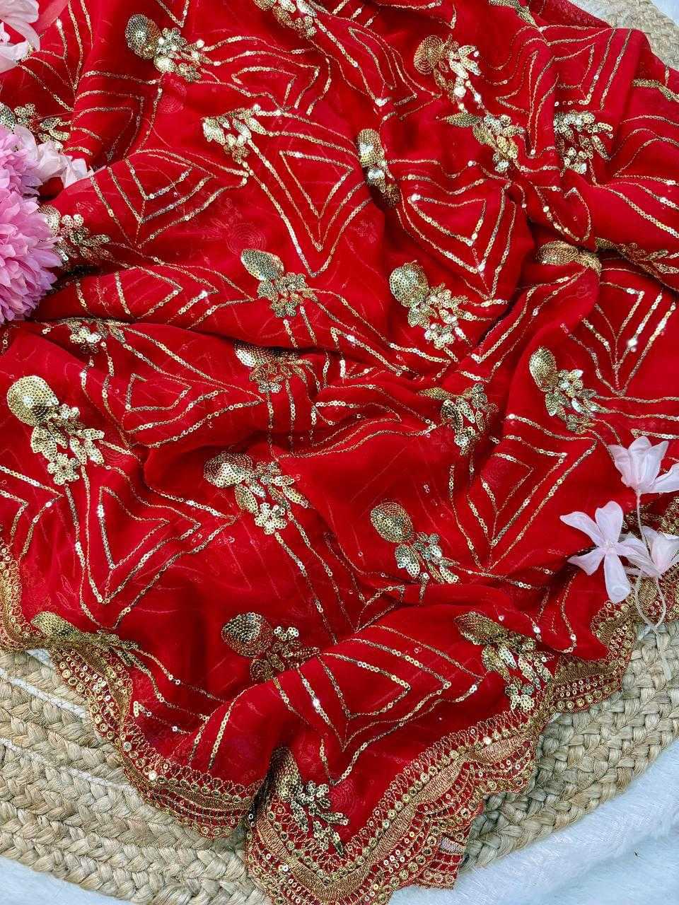 Ynf Georgette RIN164 URVASHI Sarees Wedding Collections Bollywood Collections Wholesale Georgette Sarees Sequence Sarees URVASHI RAUTELA Manufacturer