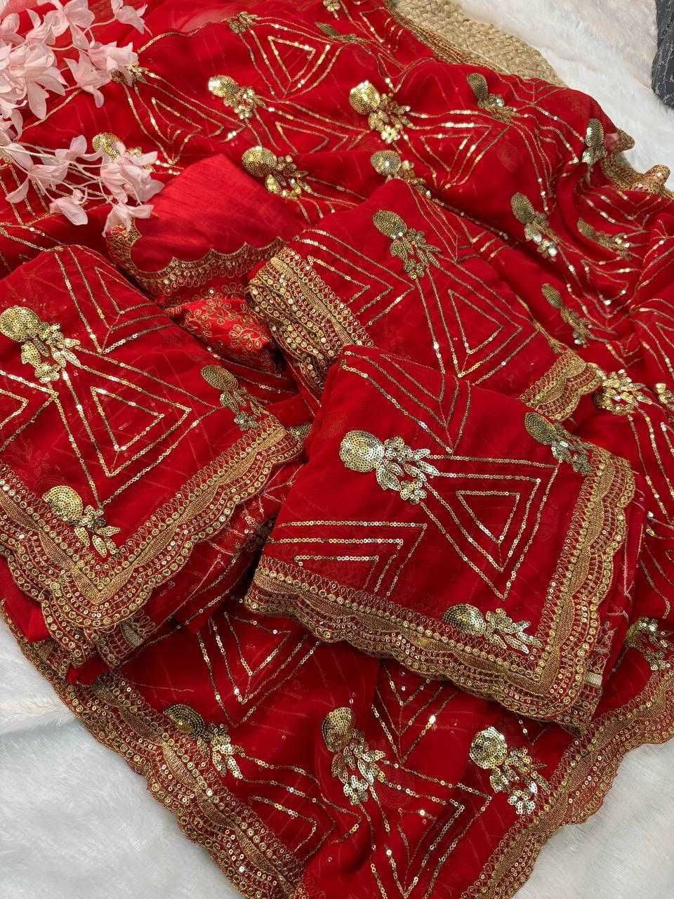 Ynf Georgette RIN164 URVASHI Sarees Wedding Collections Bollywood Collections Wholesale Georgette Sarees Sequence Sarees URVASHI RAUTELA Manufacturer