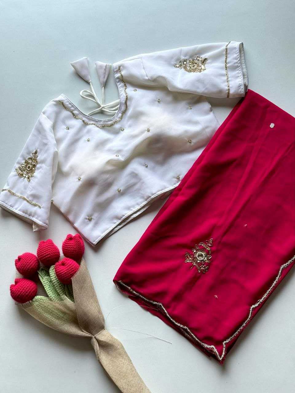 Ynf Georgette RIN171 fully hand work Silk Sarees Wholesale Designer Silk Sarees Manufacturer