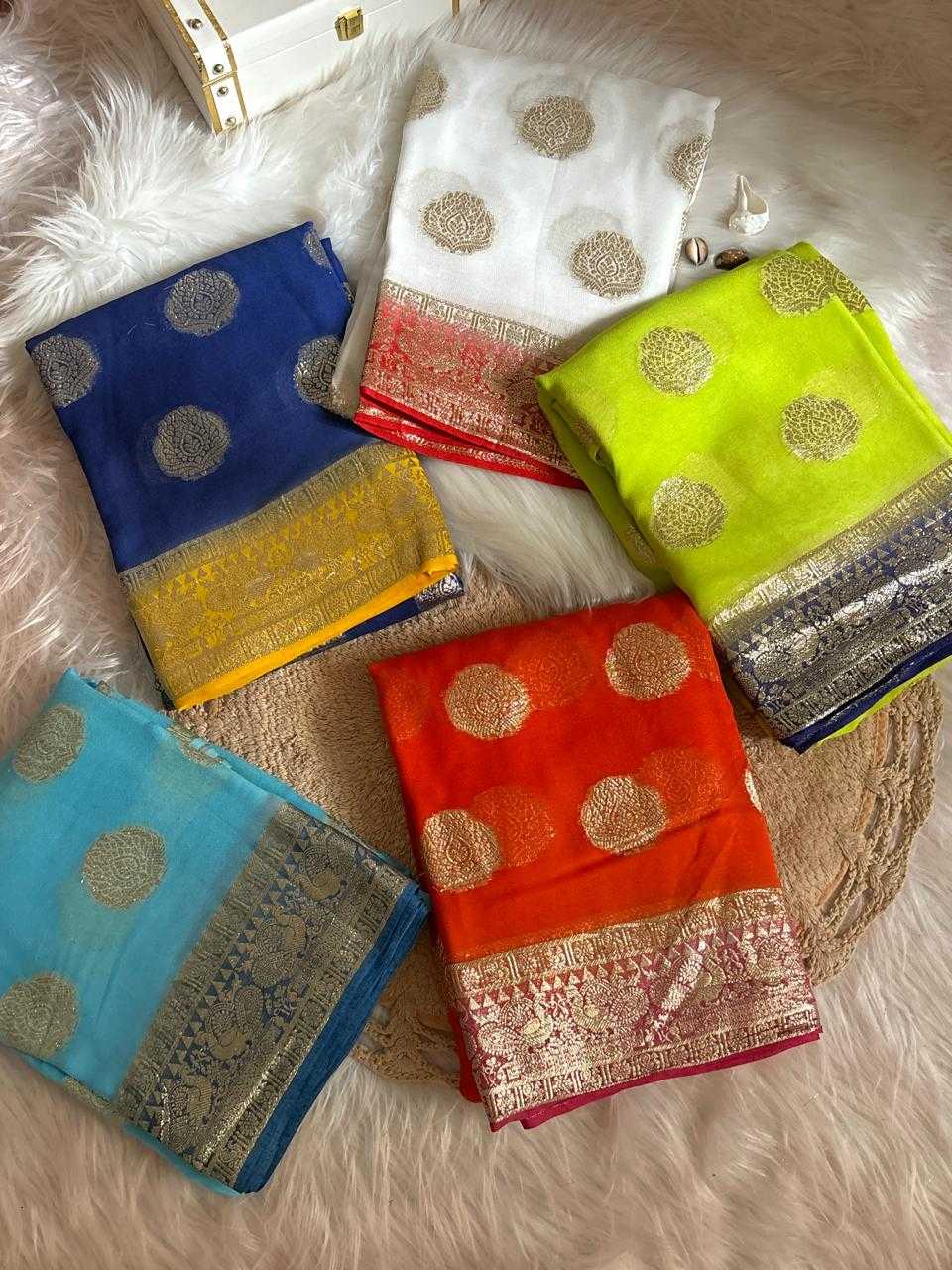 Ynf Georgette RIN178 327 Sarees Wedding Collections Festive Collections Wholesale Designer Sarees Georgette Sarees Zari Border Sarees Manufacturer