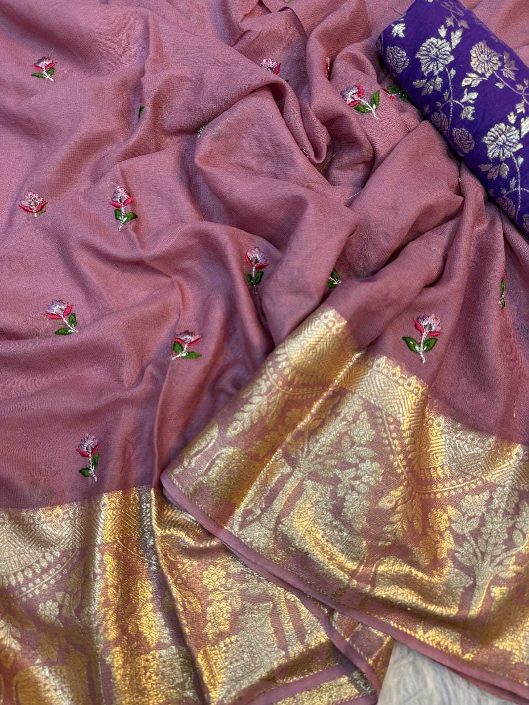 Ynf Georgette RIN178 329 Sarees Wedding Collections Festive Collections Wholesale Fancy Sarees Georgette Sarees Embroidered Sarees Manufacturer