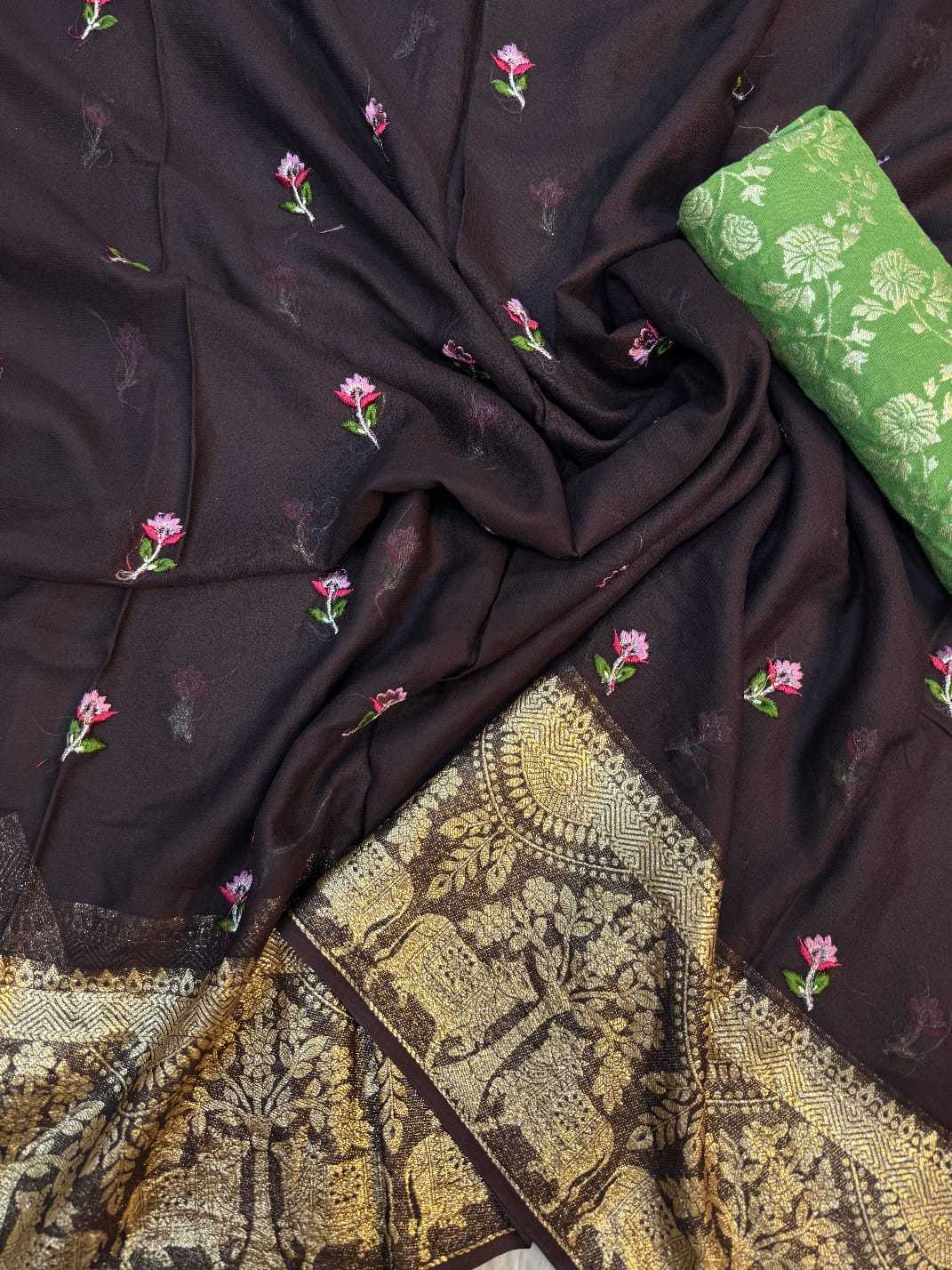 Ynf Georgette RIN178 329 Sarees Wedding Collections Festive Collections Wholesale Fancy Sarees Georgette Sarees Embroidered Sarees Manufacturer
