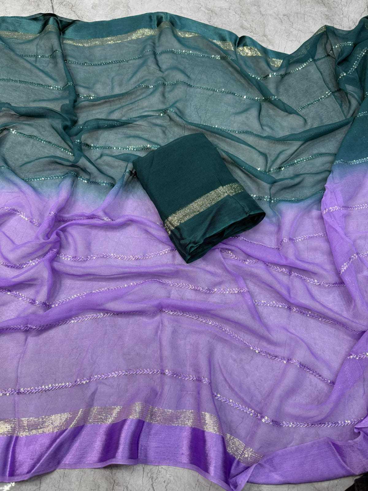 Ynf Georgette RIN178 Peding Sarees Wedding Collections Festive Collections Wholesale Georgette Sarees Sequence Sarees Viscose Saree Manufacturer