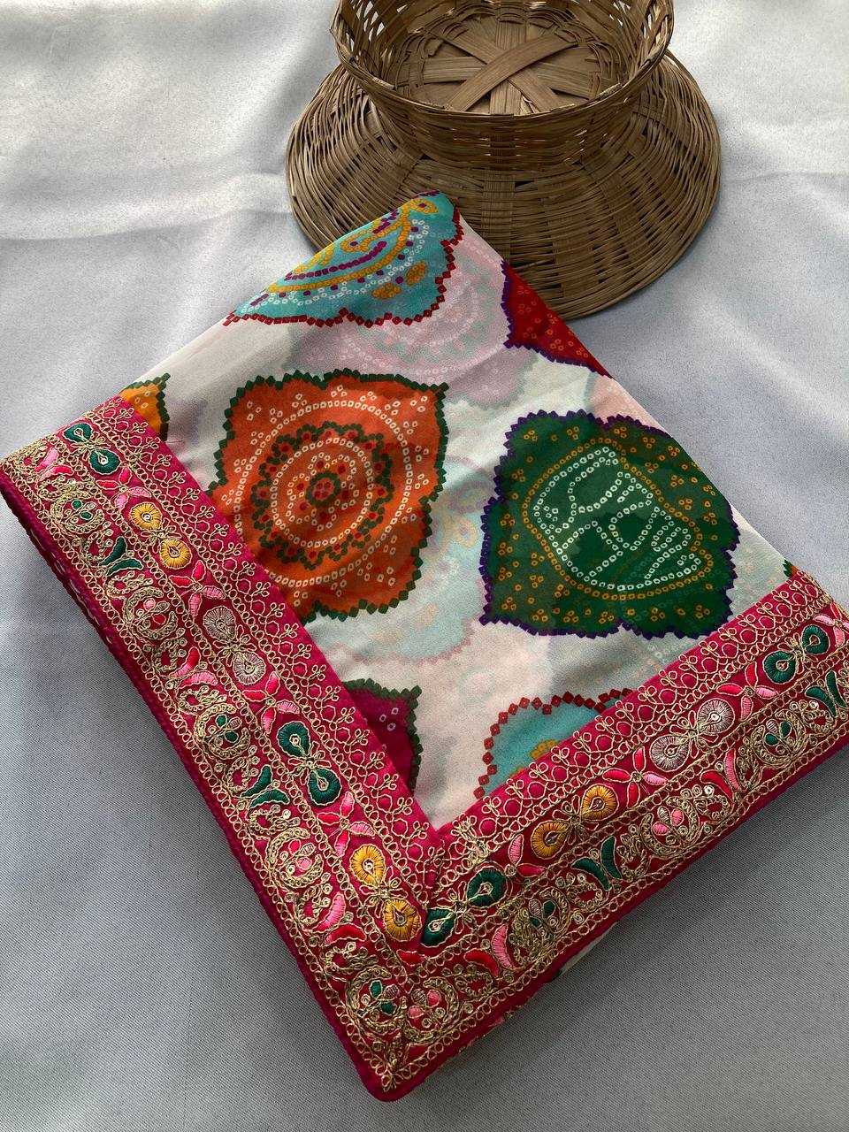 Ynf Georgette RIN188 Sakhi4 Sarees Wedding Collections Festive Collections Wholesale Printed Sarees Georgette Sarees Sarees With Blouse Manufacturer