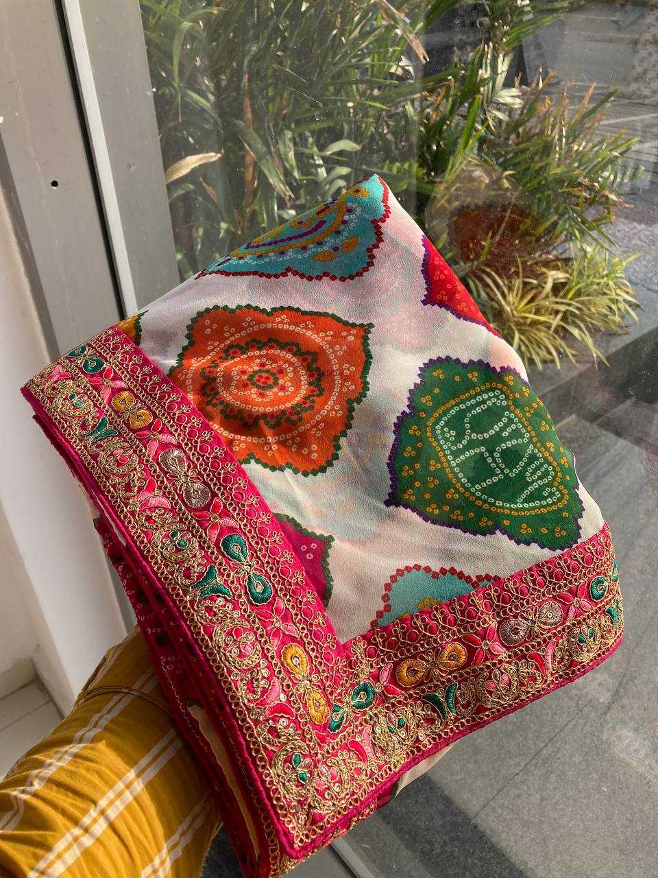 Ynf Georgette RIN188 Sakhi4 Sarees Wedding Collections Festive Collections Wholesale Printed Sarees Georgette Sarees Sarees With Blouse Manufacturer