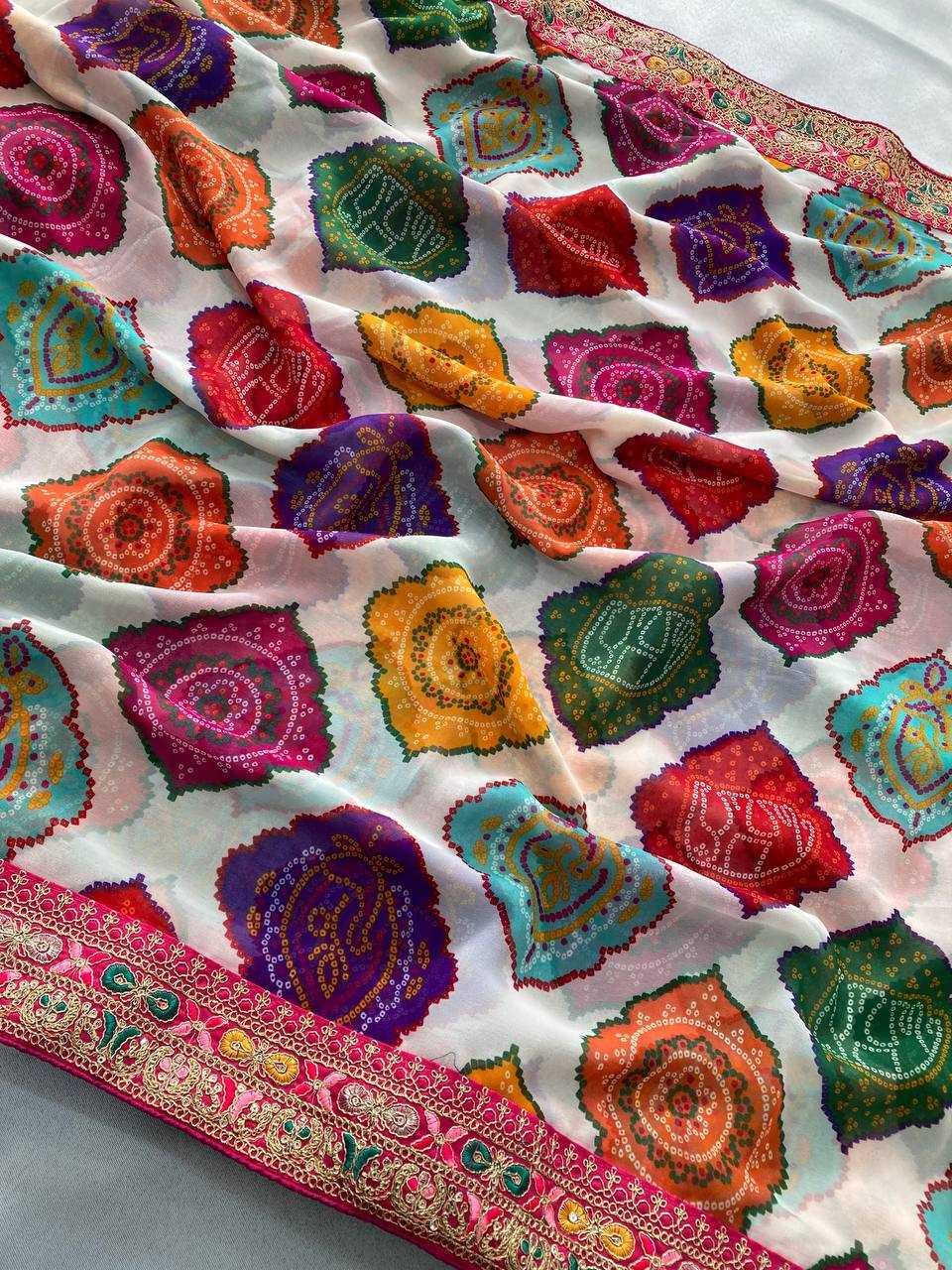 Ynf Georgette RIN188 Sakhi4 Sarees Wedding Collections Festive Collections Wholesale Printed Sarees Georgette Sarees Sarees With Blouse Manufacturer