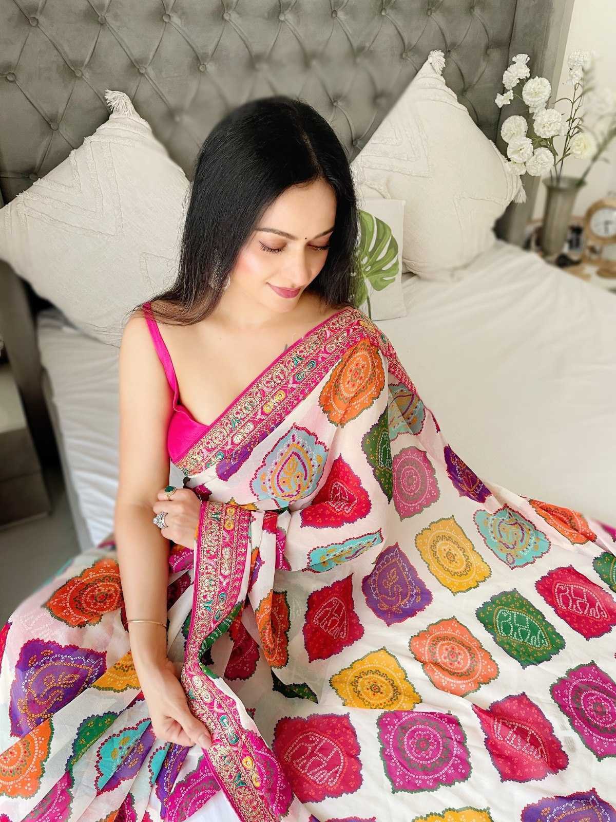 Ynf Georgette RIN188 Sakhi4 Sarees Wedding Collections Festive Collections Wholesale Printed Sarees Georgette Sarees Sarees With Blouse Manufacturer